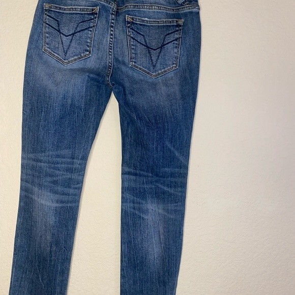 Vigoss jeans Chelsea women y2k 90s skinny crop 26/25 long distressed raw - Picture 9 of 16